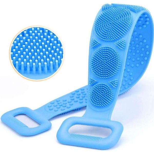 Spazzola Per La Schiena Spazzola Per Il Corpo Spazzola Per Il Massaggio Spazzola Per Doccia In Silicone Vasca Da Doccia Massaggio Del Corpo-image