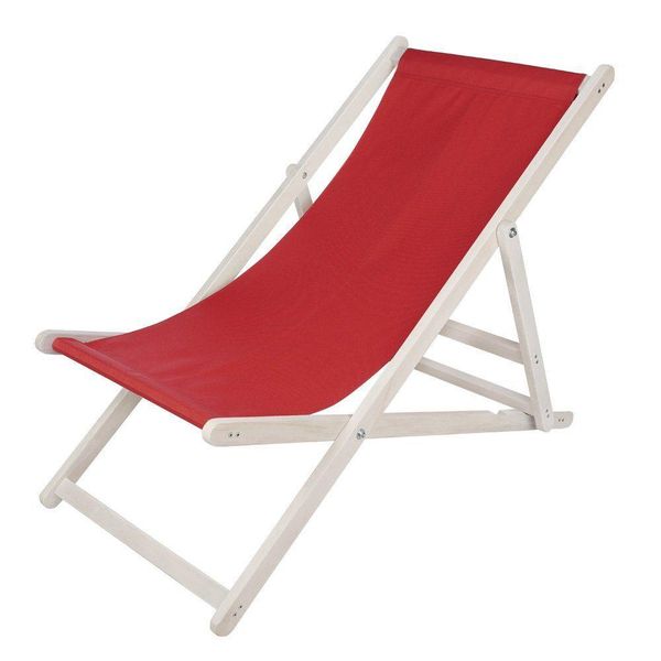 Sedia A Sdraio Lettino Da Spiaggia Bianco Lettino Da Giardino Pieghevole Lettino Prendisole Sedia Da Spiaggia Rosso-image