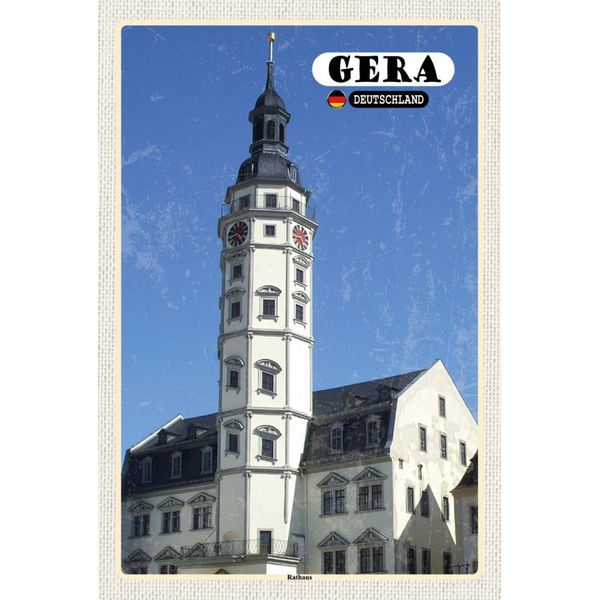 Vianmo Insegna In Legno 18X12 Cm Gera Rathaus Altstadt-image