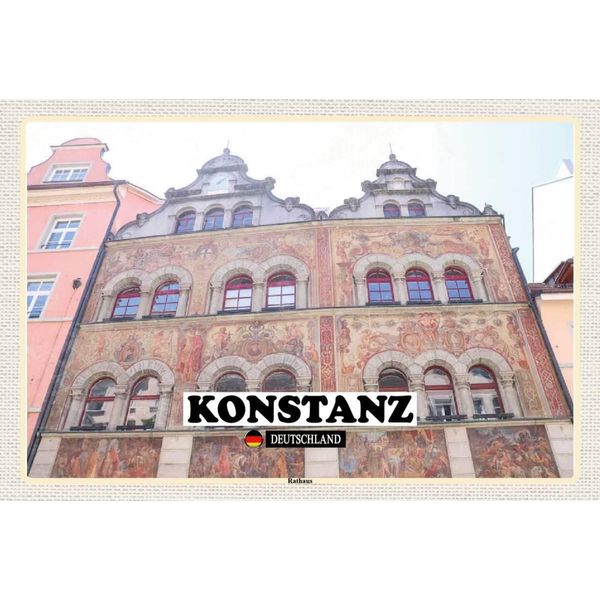 Vianmo Insegna In Legno 12X18 Cm Konstanz Rathaus-image