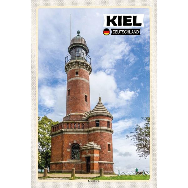 Vianmo Insegna In Legno 18X12 Cm Kiel Leuchtturm-image