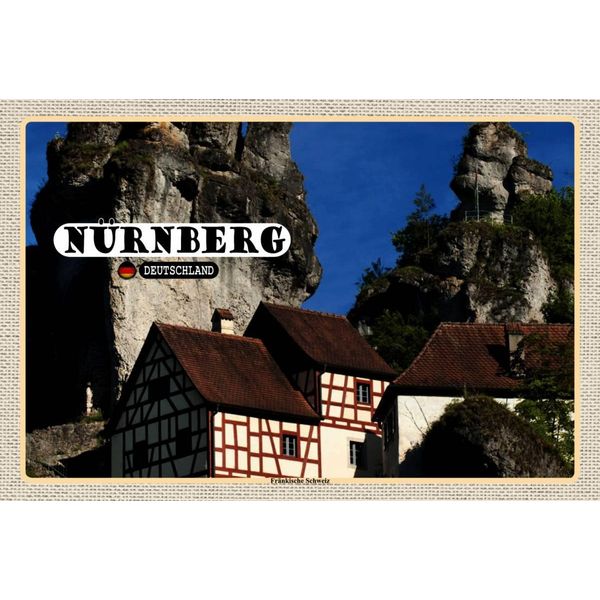 Vianmo Insegna In Legno 12X18 Cm NüRnberg FräNkische Schweiz-image