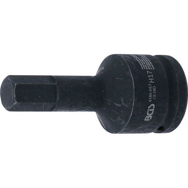 Presa Per Bit Di Potenza | Lunghezza 100 Mm | Attacco Quadro 20 Mm (3/4") | Attacco Esagonale 17 Mm"-image