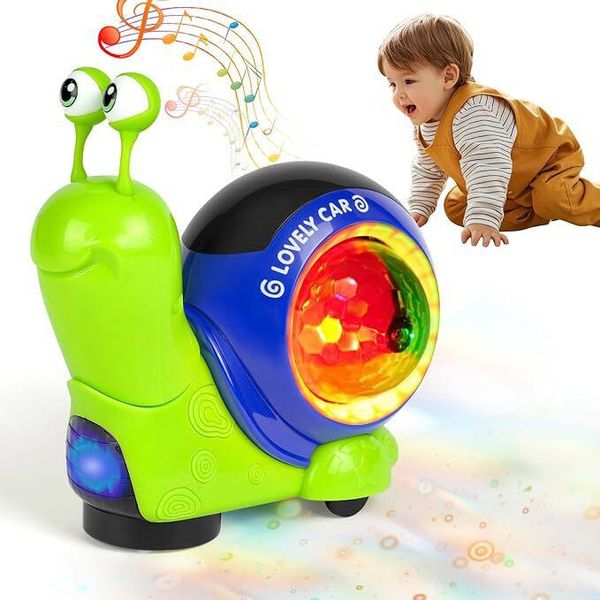 Giocattolo Musicale Per Bambini Che Gattonano, Divertente Lumaca Giocattolo Con Luci E Musica, Giocattolo Educativo Per Bambini-image