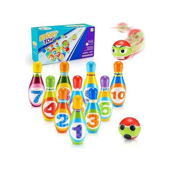 Set Da Bowling Da 12 Pezzi, Gioco Del Lancio Dei Barattoli, Età 2 3 4 5 6 Anni, Giocattoli Per Bambini, Giochi Per Bambini, Giochi Didattici, Regalo, Giocattoli Montessori, Gioco Dei Birilli-image