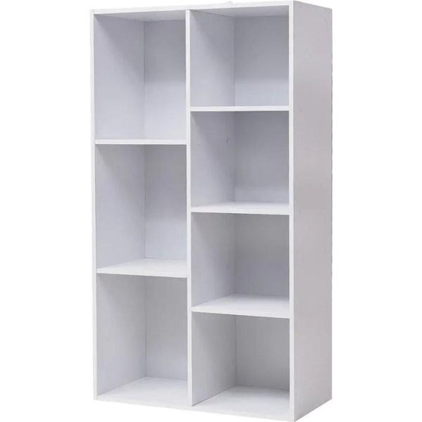 Libreria Moderna - Armadio A Muro Industriale - Libreria - Ripiani Multipli - Armadio - Armadio Portaoggetti - Aperto - Bianco-image