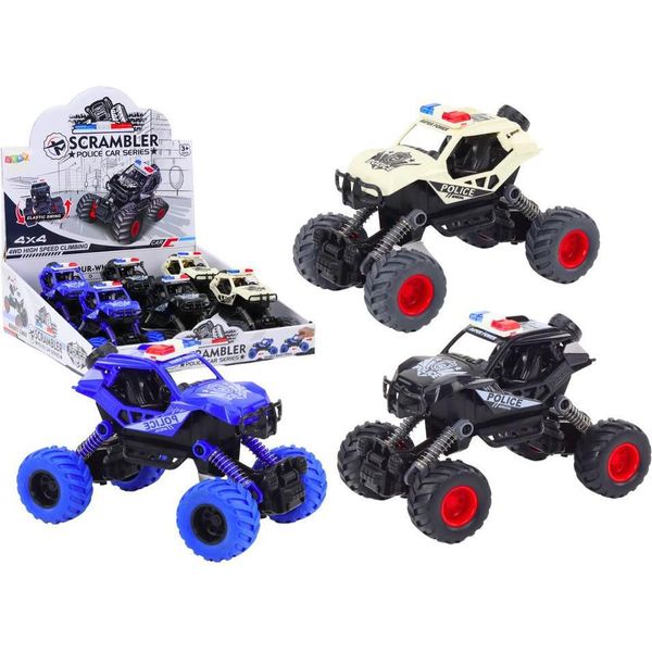 Auto Della Polizia Friction Drive Veicolo Fuoristrada A 3 Colori-image