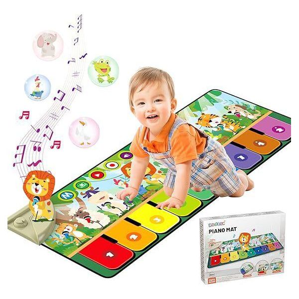 Giocattolo Per Bambini Da 1 Anno, Tappetino Musicale Per Bambini 19 Canzoni 10 Animali, Giocattolo Per Bambini Da 1 2 3 Anni Tappetino Per Pianoforte Regalo Ragazza Ragazzo Compleanno-image