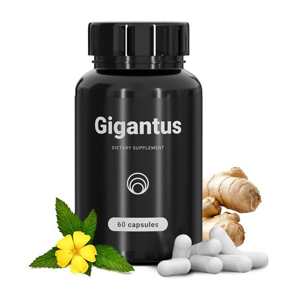 Gigantus Capsule - Integratore Alimentare Con Aminoacidi, Estratti Vegetali E Minerali Per Uomini, 60 Capsule, 38,2 G Ciascuna-image