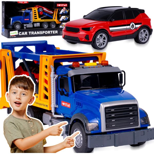 Malplay Auto Transporter Con Auto Sportive Guidare Interattivo Luce Suono Da 3 Anni Regalo-image