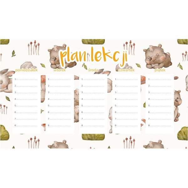 Piano Didattico Magnetico Piccoli Animali Della Foresta 45X26Cm-image