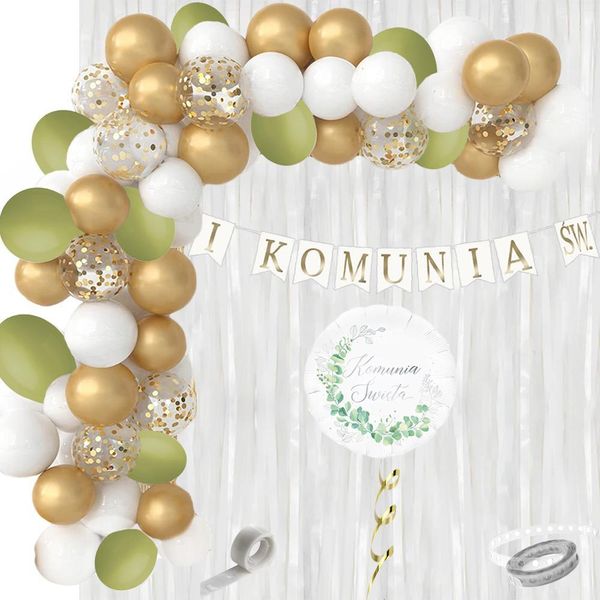 Set Per La Comunione Palloncini Boho Ghirlanda Per La Comunione-image