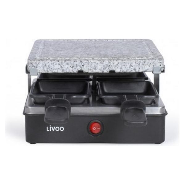 Macchina Per Raclette 4 Persone 600W + Pietra Per Grigliare Livoo Doc242-image
