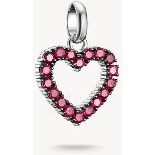 Ciondolo Con Cuore E Gemme Viola In Argento - Thomas Sabo Modello: CC1237-639-10-image