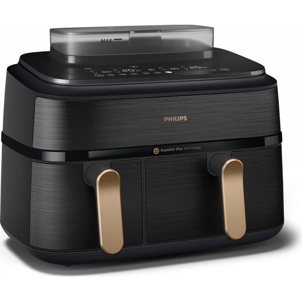 Philips 5000 Series NA552/00 Fryer Double 9 L Stand-Alone 2750 W Hot Air Fryer Black-image