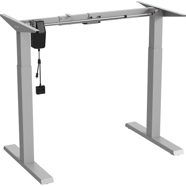Ergo Office Er-403G Scrivania Con Struttura Regolabile Elettricamente In Altezza Scrivania Per Ufficio Senza Piano D'appoggio Grigio-image