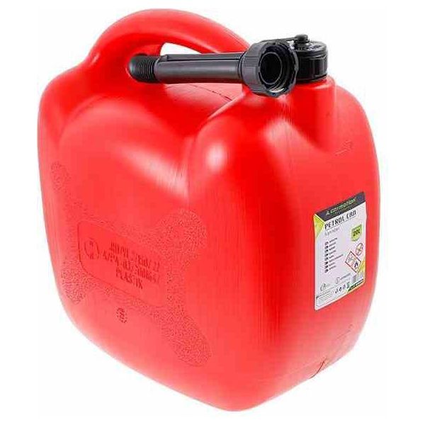 Tanica Di Plastica Per Carburante, 20L, Ovale, Rossa-image