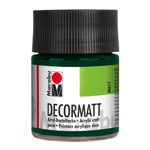 Vernice Acrilica Marabu "Decormatt"", Verde Abete, 50 Ml, In Barattolo"-image