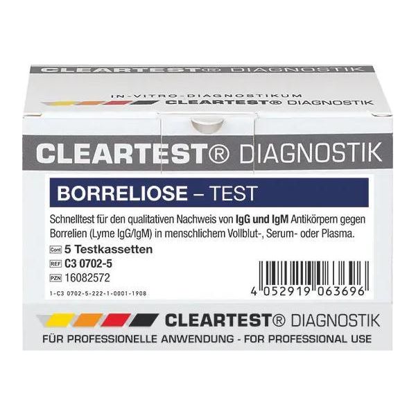 Cleartest Malattia Di Lyme Igg/Igm Test Rapido Del Sangue 5 Pz-image
