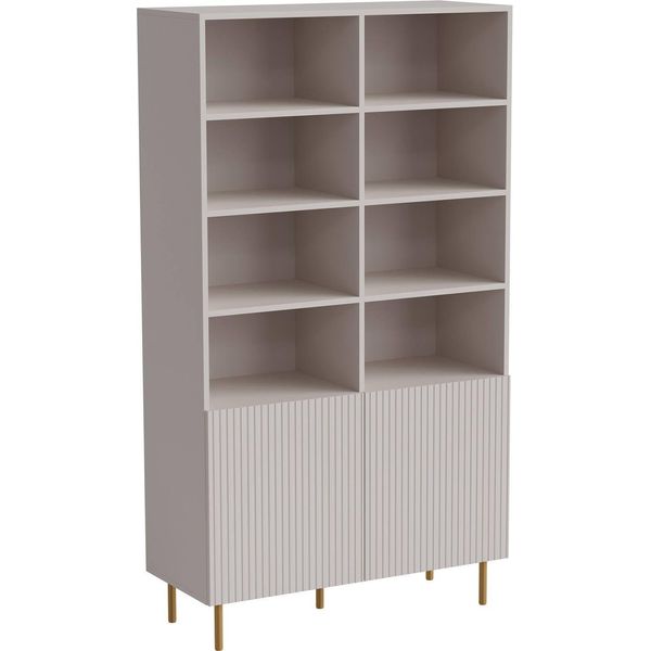 Dmora Libreria Estremoz 42X100X176.5H Cm Beige, 10 Ripiani 2 Ante-image