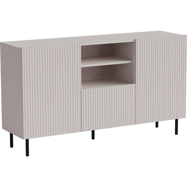 Dmora Credenza Chaves 42X150X82H Cm Beige, 4 Ripiani Un Cassetto-image