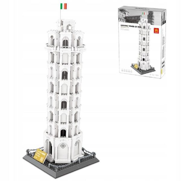 Kit Di Modelli Coil, Modello Architettonico, Blocchi Da Costruzione, Blocchi Da Gioco, Blocchi Compatibili, Torre Di Pisa, 1390 Pezzi.-image