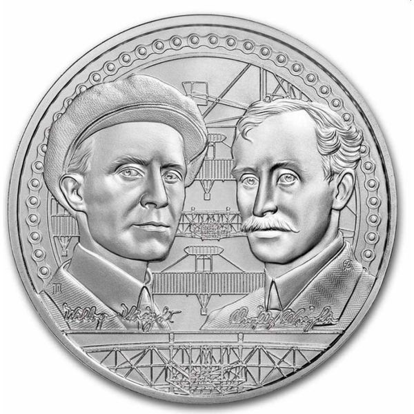 Moneta D'argento Da 1 Oz Icone Ispiratrici - Fratelli Wright 2021 Niue Argento 9999 Da Collezione-image