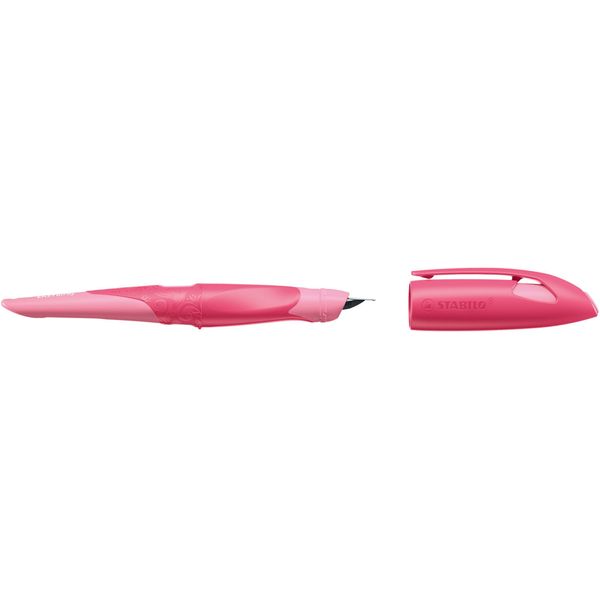 Stabilo 5011/11-41 Stilografica Per La Scuola Easybirdy® - Pennino Mancino M, Rosa, Cartuccia Inclusa-image