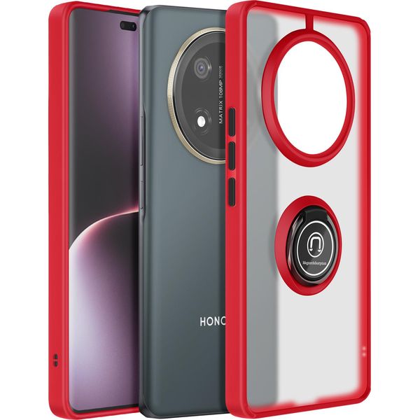 Avizar, Cover Honor Magic 7 Lite Ring Metal Video Stand, Rosso-image