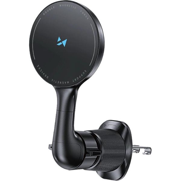 Wozinsky Wct5-6S4Y Supporto Per Auto Con Caricatore Induttivo Qi/Magsafe 15W Per Griglia Dell'aria - Nero-image