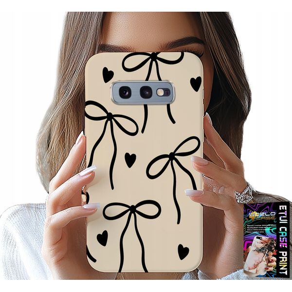 Custodia Per Samsung Galaxy S10E - Fiocco Beige Disegni Moda-image