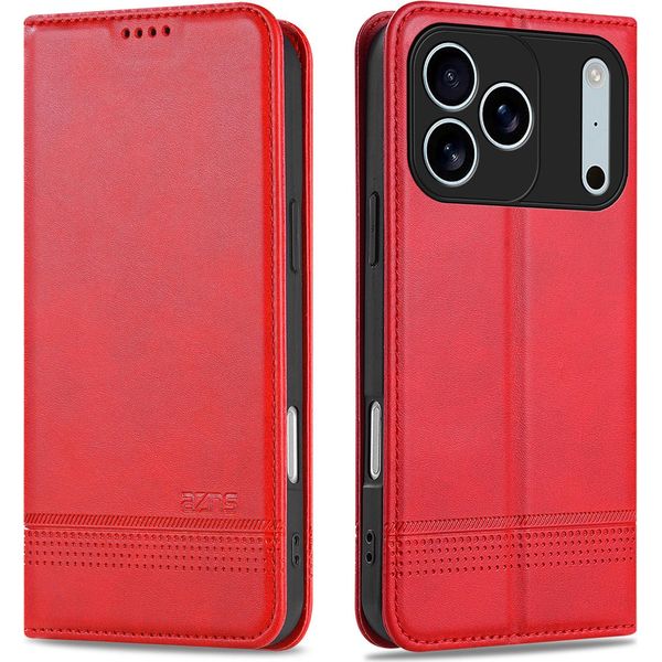 Custodia Per Iphone 17 Pro Max, Portafoglio Con Chiusura Magnetica E Supporto, Custodia In Pelle Flip Per Iphone 17 Pro Max Rosa-image