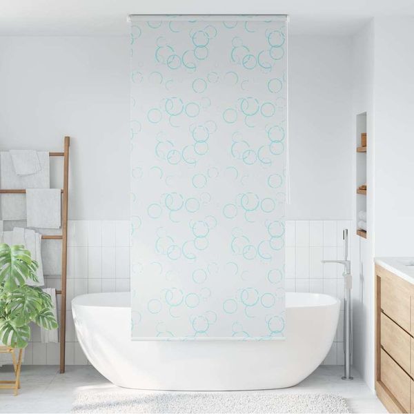 Vidaxl Tenda A Rullo Per Doccia 80X240 Cm Con Motivo A Bolle D'aria-image