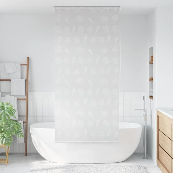 Vidaxl Tenda A Rullo Per Doccia 120X240 Cm Con Motivo A Stella Marina-image