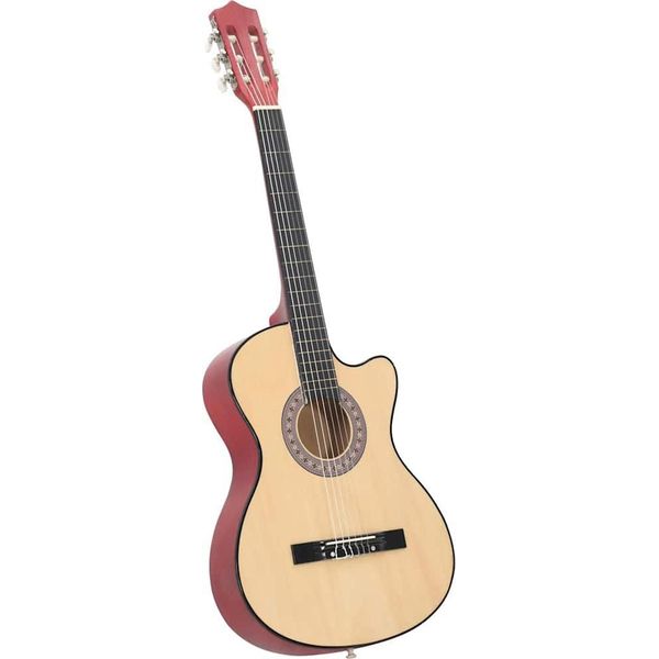 Vidaxl Chitarra Acustica Cutaway A 6 Corde 38" In Legno Di Tiglio"-image