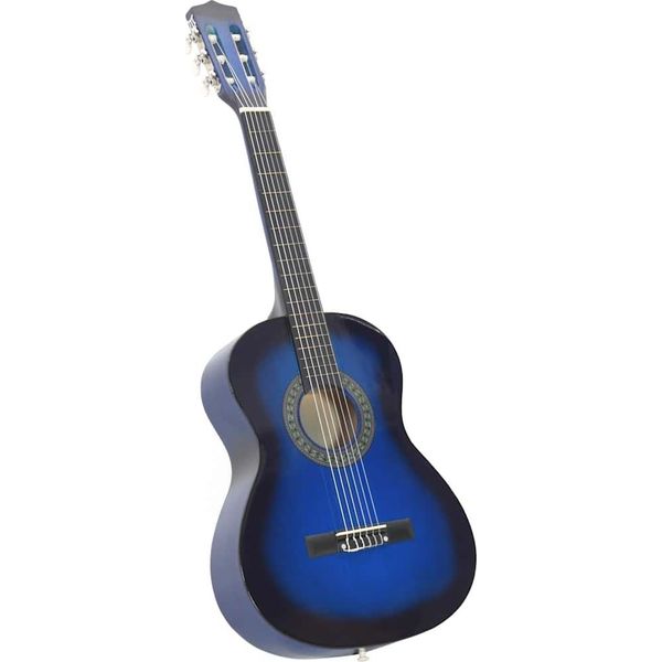 Vidaxl Set Di 8 Pezzi Per Chitarra Classica Per Principianti Blue 3/4 36""-image