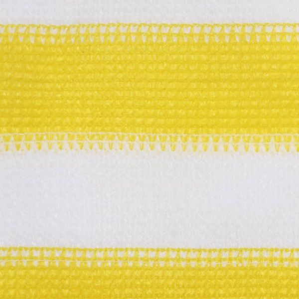 Vidaxl Schermo Privacy Per Balconi Giallo E Bianco 120X600 Cm Hdpe-image