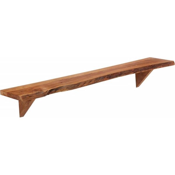 Vidaxl Mensole A Muro 2 Pezzi 110X20X18 Cm In Legno Massiccio Di Acacia-image
