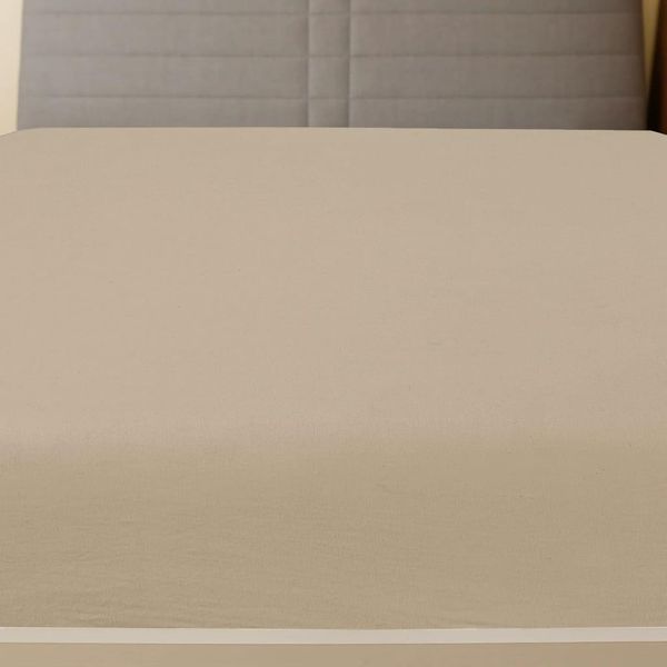 Vidaxl Lenzuolo Matrimoniale 2 Pz. Jersey Tortora 100X200 Cm In Cotone-image