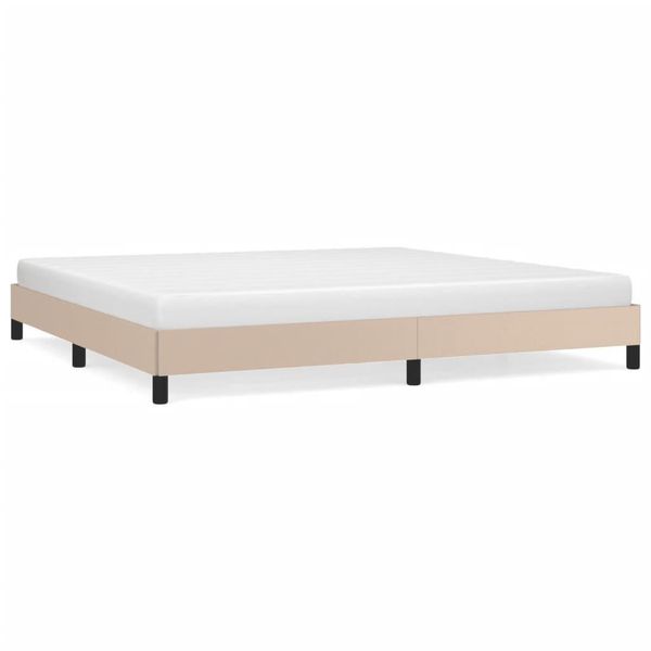 Vidaxl Struttura Letto Cappuccino-Marrone 200X200 Cm In Pelle Finta-image