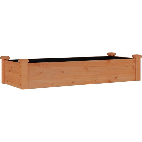 Vidaxl Letto Rialzato Con Inserto Marrone 120X45X25 Cm In Legno Massiccio Di Abete-image