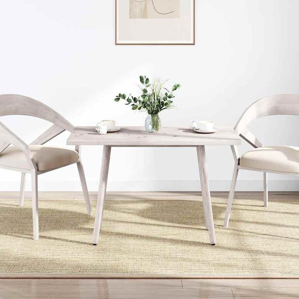 Piano Del Tavolo Bianco 110X60X2,5 Cm Rettangolare In Pino Massiccio-image