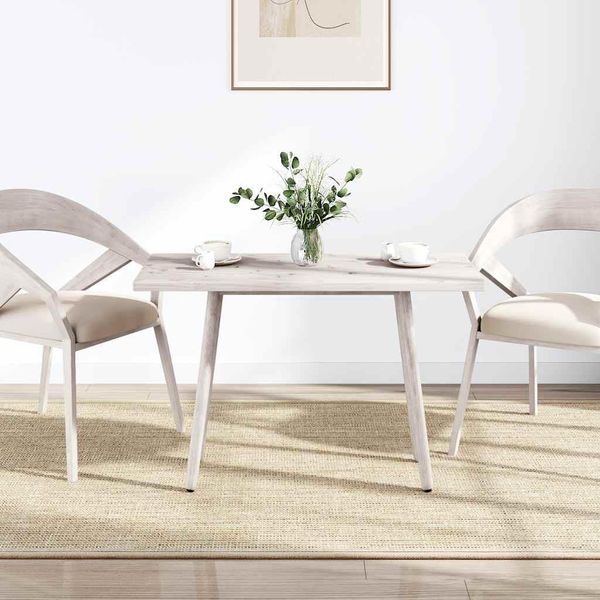 Piano Del Tavolo Bianco 110X55X2,5 Cm Rettangolare In Pino Massiccio-image