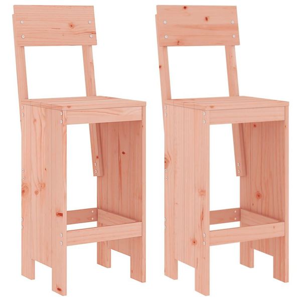 Sgabello Da Bar 2 Pezzi 40X48,5X115,5 Cm In Legno Massiccio Di Abete Douglas-image