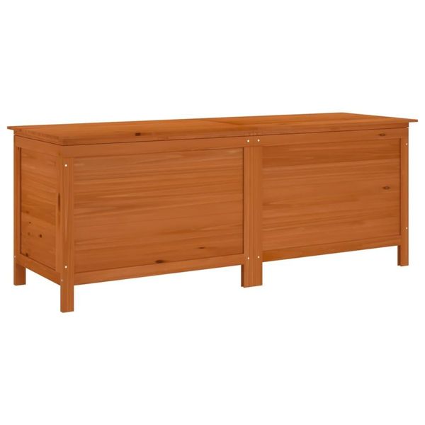 Vidaxl Cassapanca Da Giardino Marrone 150X50X56,5 Cm In Legno Massiccio Di Abete-image