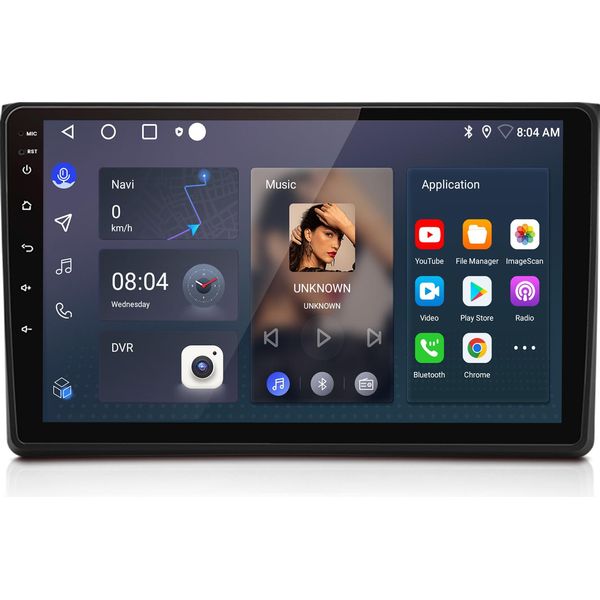 2+64G 9 "Android 15 Autoradio Carplay Per Audi A4 B6 B7 8HE 2000-2009 Gps Navi Bt Wifi Swc Dab+ Usb Fm Rds"-image