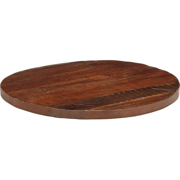 Vidaxl Piano Del Tavolo Ø 80X2,5 Cm Rotondo In Legno Massiccio Antico-image