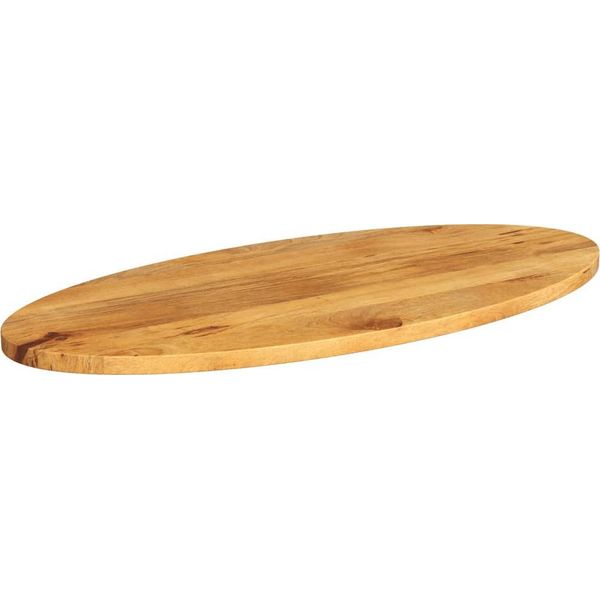 Vidaxl Piano Da Tavolo 140X50X2,5 Cm Ovale In Legno Massiccio Di Mango-image