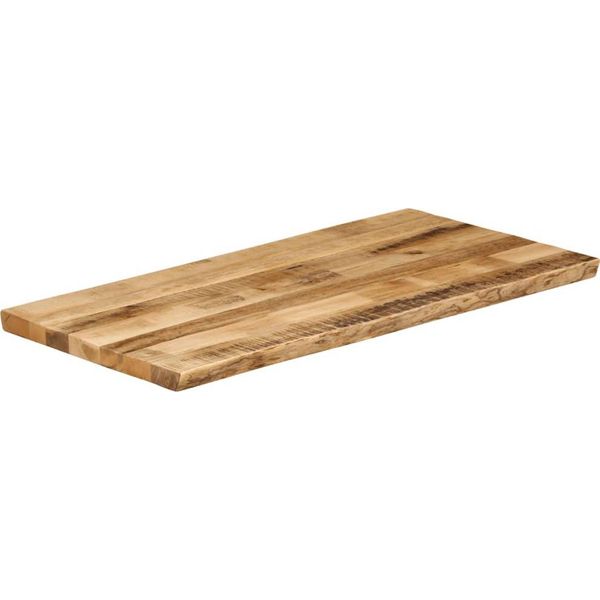 Vidaxl Piano Del Tavolo Con Bordo Ad Albero 110X60X2,5 Cm Legno Massiccio Di Mango Grezzo-image