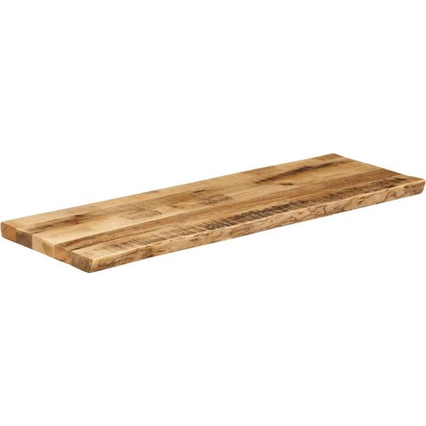 Vidaxl Piano Del Tavolo Con Bordo Ad Albero 140X40X2,5 Cm Legno Massiccio Di Mango Grezzo-image